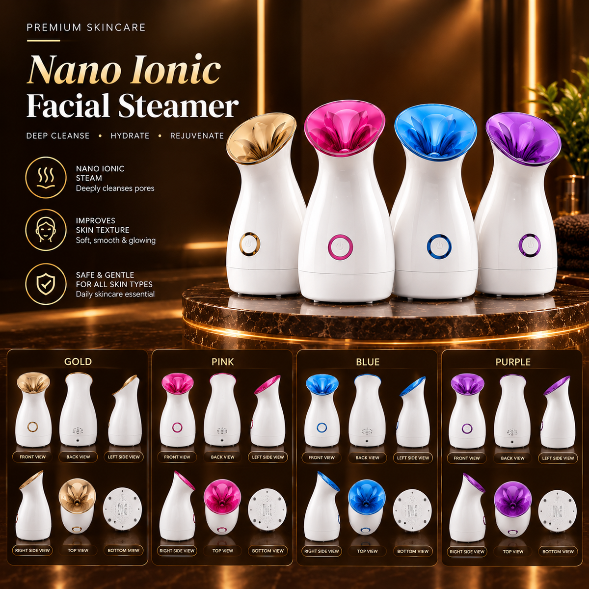 3-in-1 Nano Ionic Facial Steamer