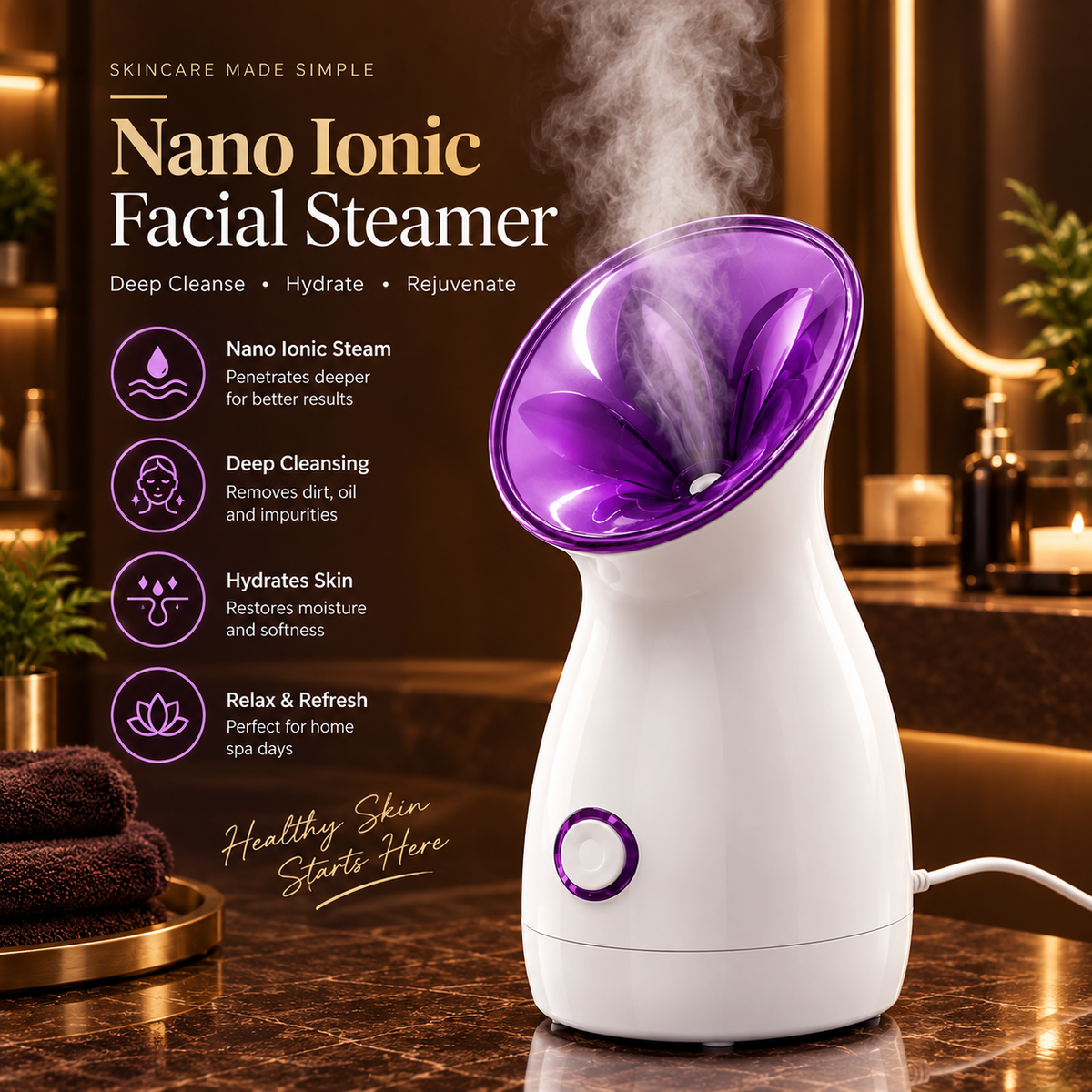 3-in-1 Nano Ionic Facial Steamer