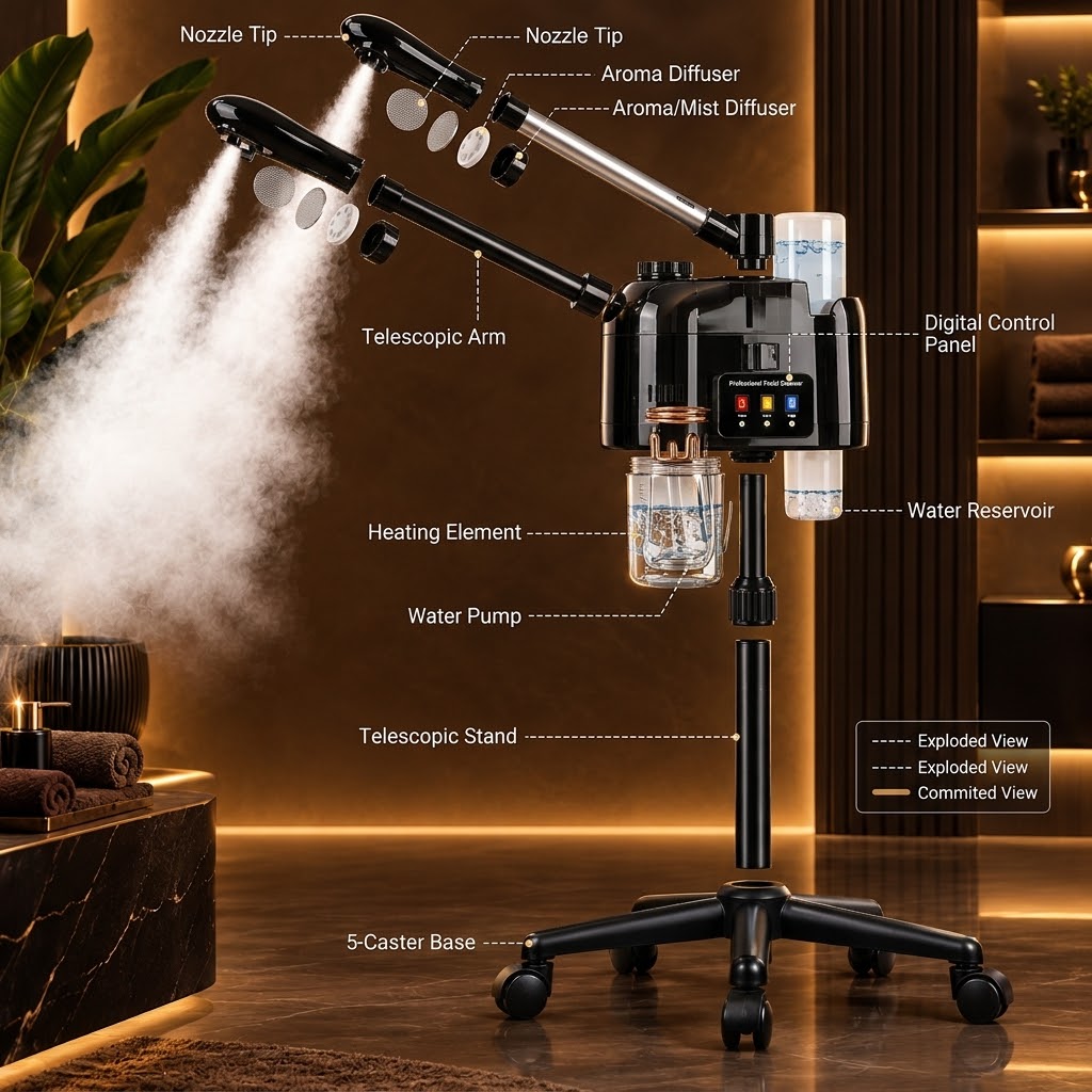 Facial Steamer Professional for Esthetician Facial Deep Cleaning