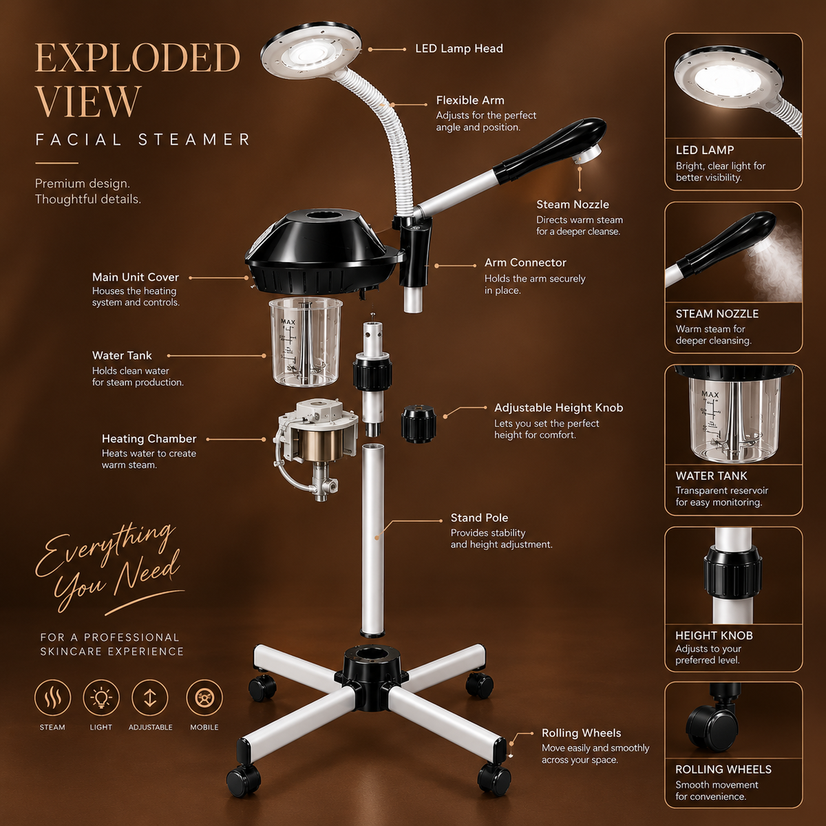 Takeashine Professional Facial Steamer
