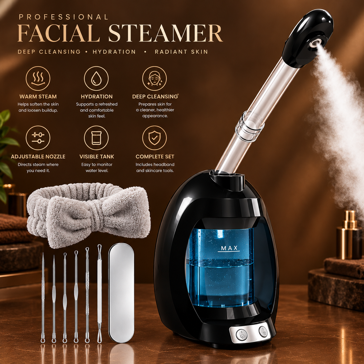 Facial Steamer for Facial Deep Cleaning