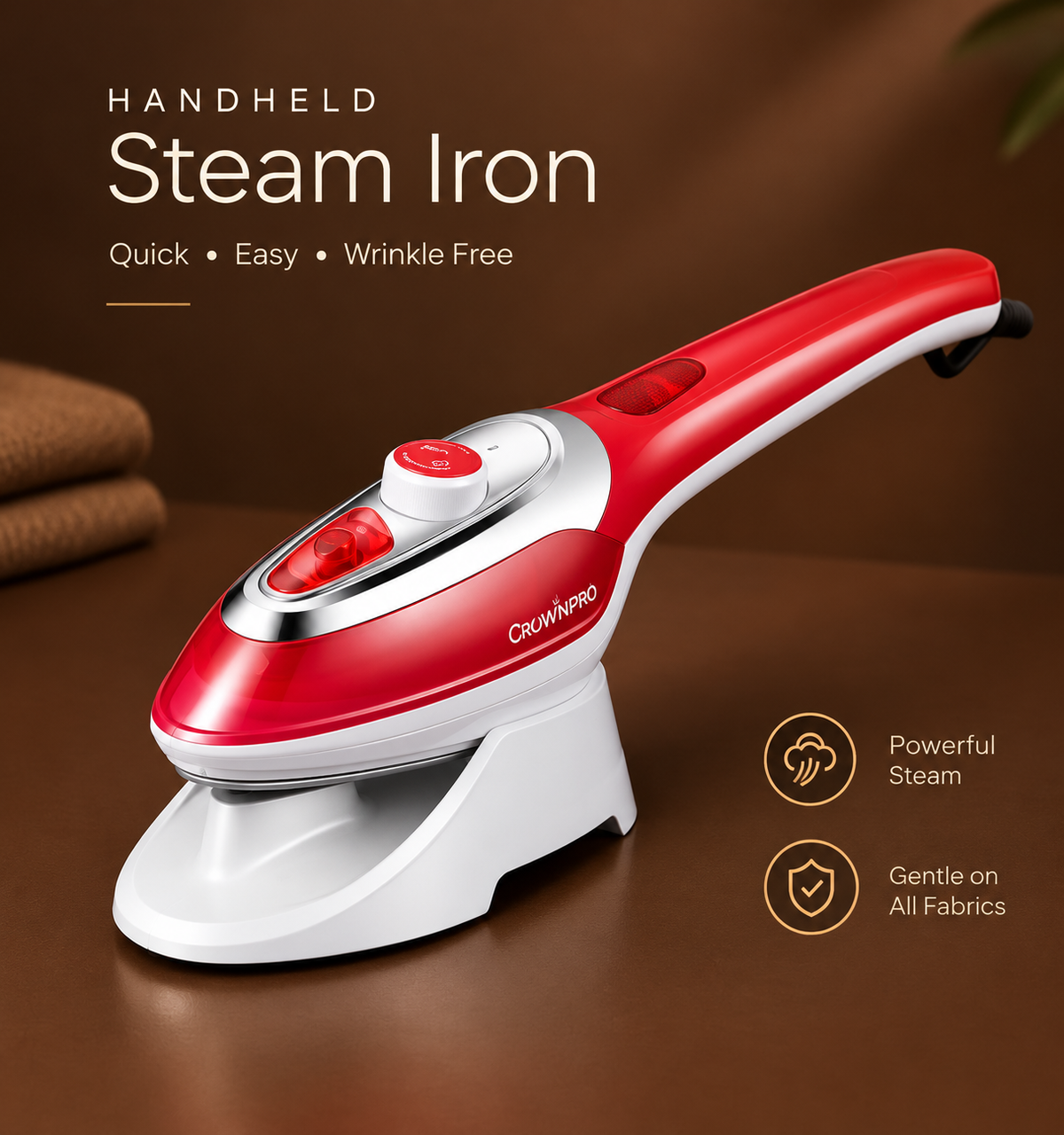 CrownPro-Portable Fabric Steamer & Iron