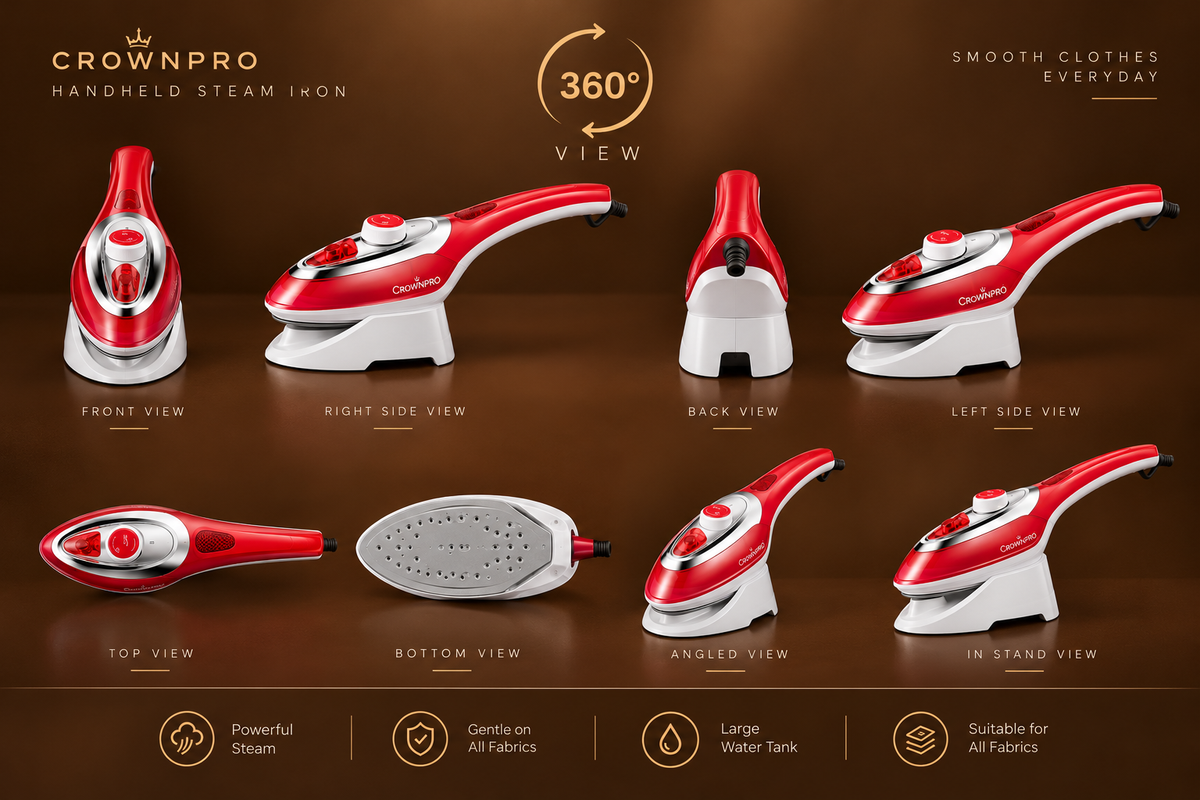 CrownPro-Portable Fabric Steamer & Iron