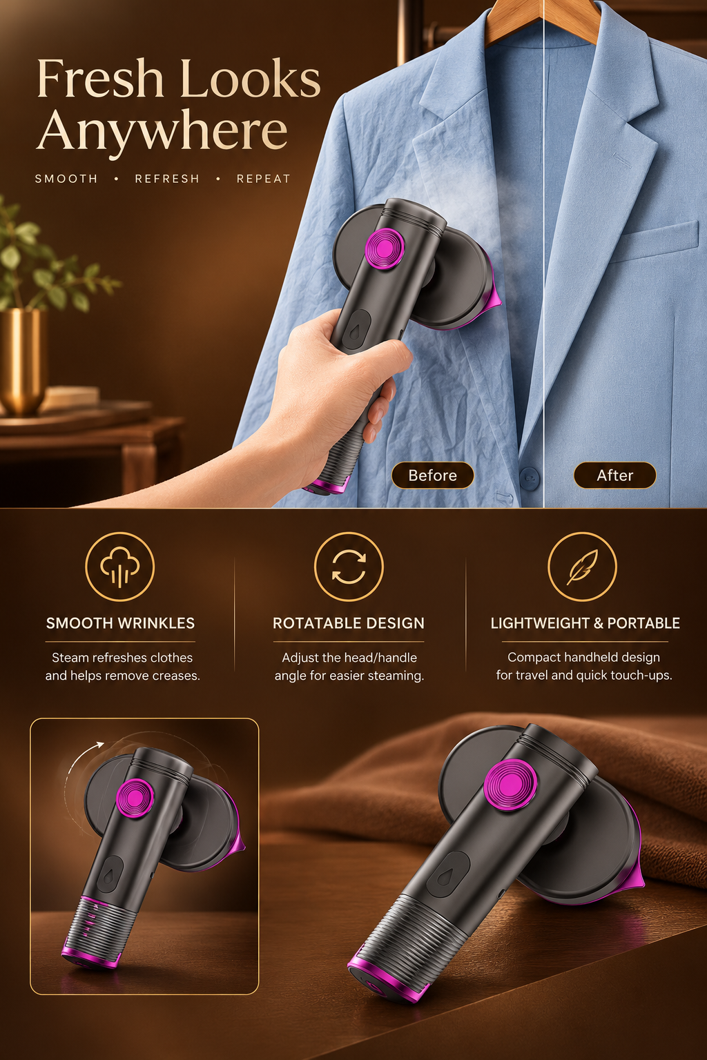 Portable Fabric Smoother